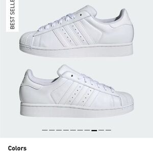 Adidas White Superstar II Sneakers